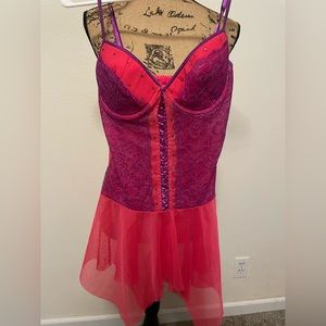Victoria's Secret Women's Pink and Purple Dress